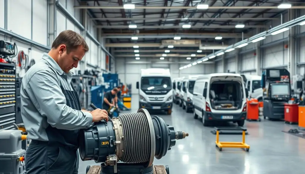 Side-by-side comparison of in-house DPF cleaning equipment versus professional service facility
