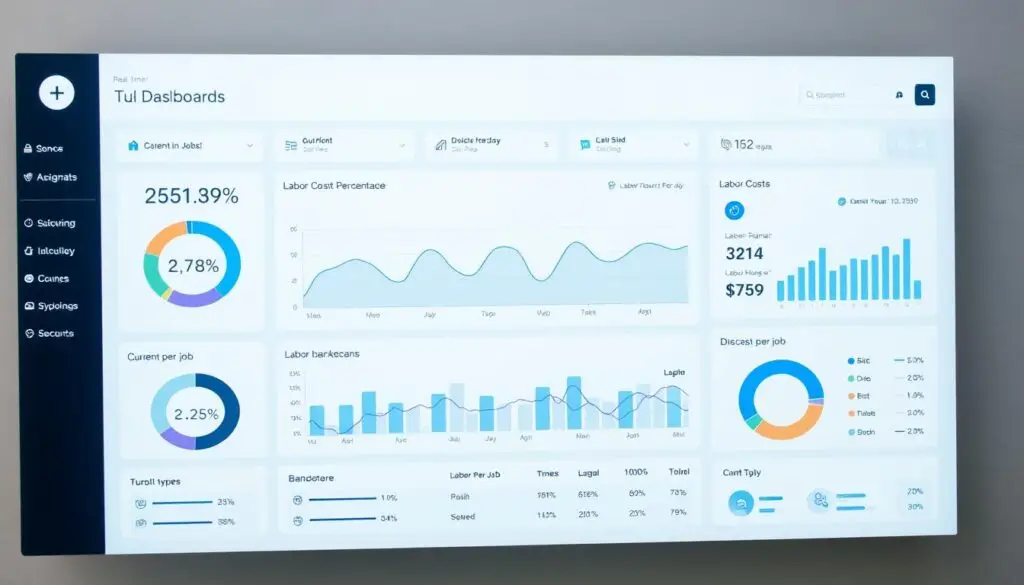 Fleet maintenance operation labor cost percentage tracking and analysis dashboard