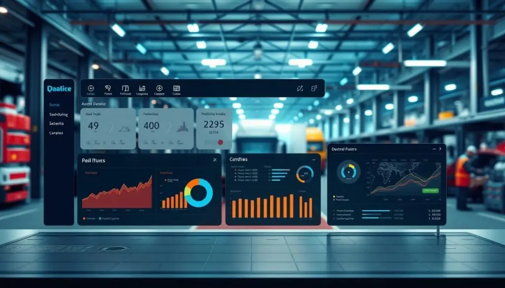 Maintenance automation software dashboard displaying work order coordination and scheduling optimization