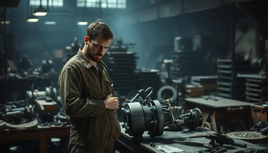Manufacturing facility showing production constraints affecting heavy-duty diesel parts production