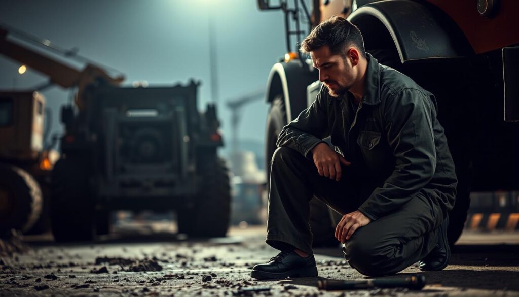 mobile diesel mechanic performing on-site repair service
