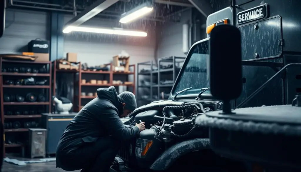 mobile service truck winter