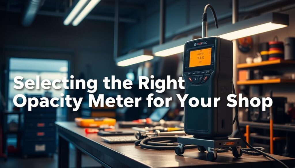 Opacity meter equipment comparison for diesel shops