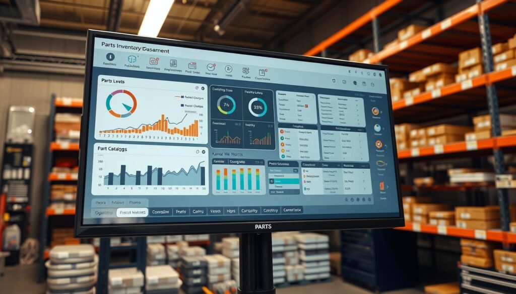 Digital parts inventory management dashboard
