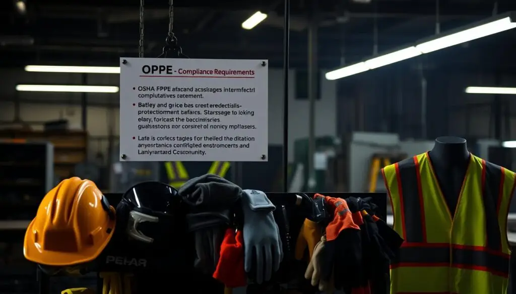 Heavy duty technician wearing proper PPE including safety glasses and gloves