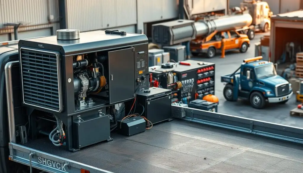 Miller Bobcat welder-generator installed on mobile service truck