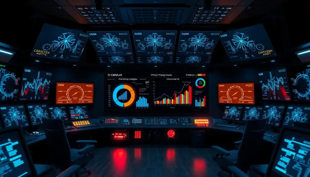 predictive maintenance analytics showing component life prediction and failure forecasting