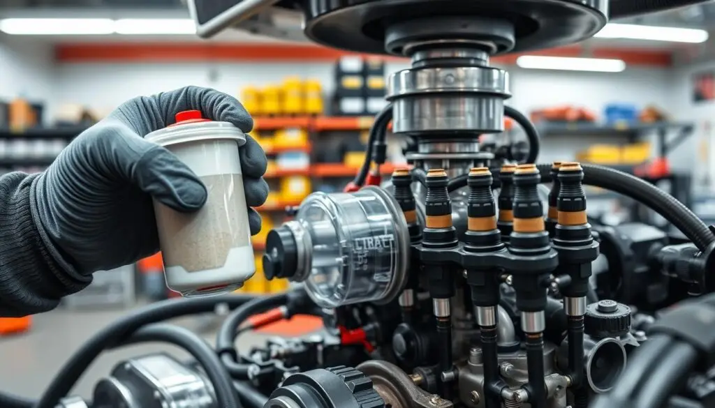 Infographic comparing preventive maintenance costs versus emergency repair expenses for diesel fuel systems