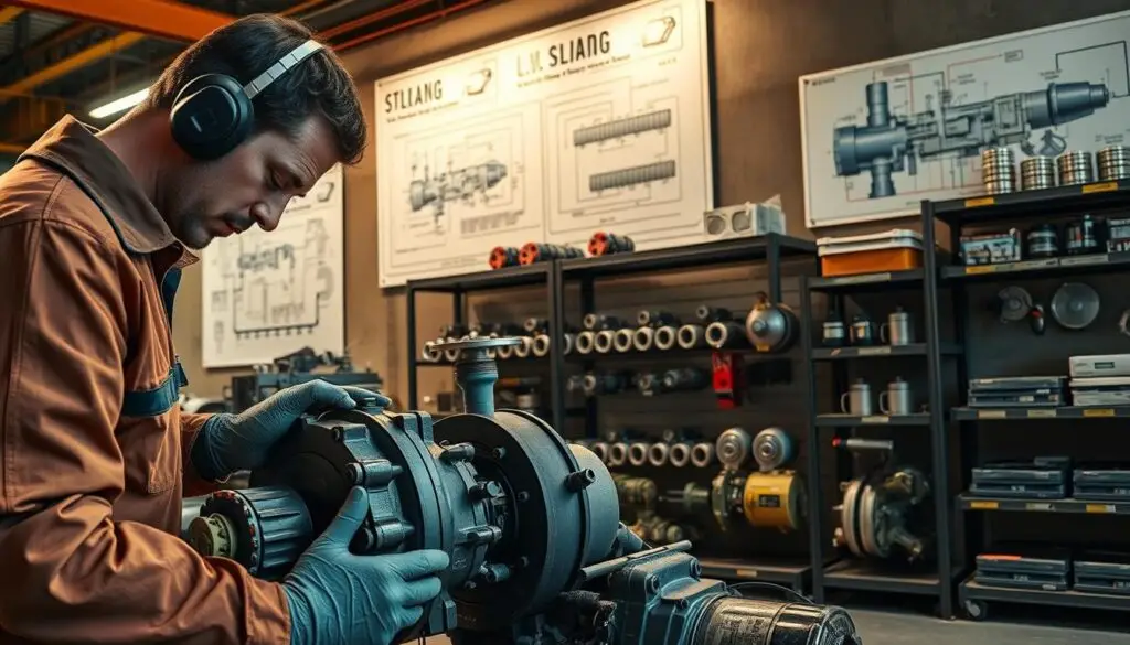 Fleet maintenance calendar showing scheduled hydraulic service intervals