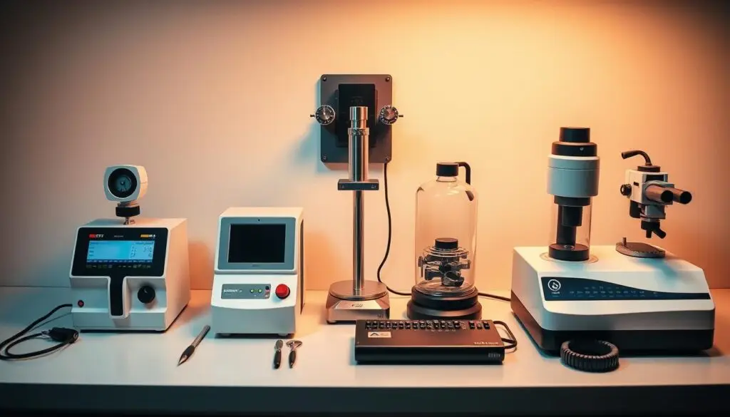Laboratory oil analysis equipment and sample bottles for heavy equipment fluid testing