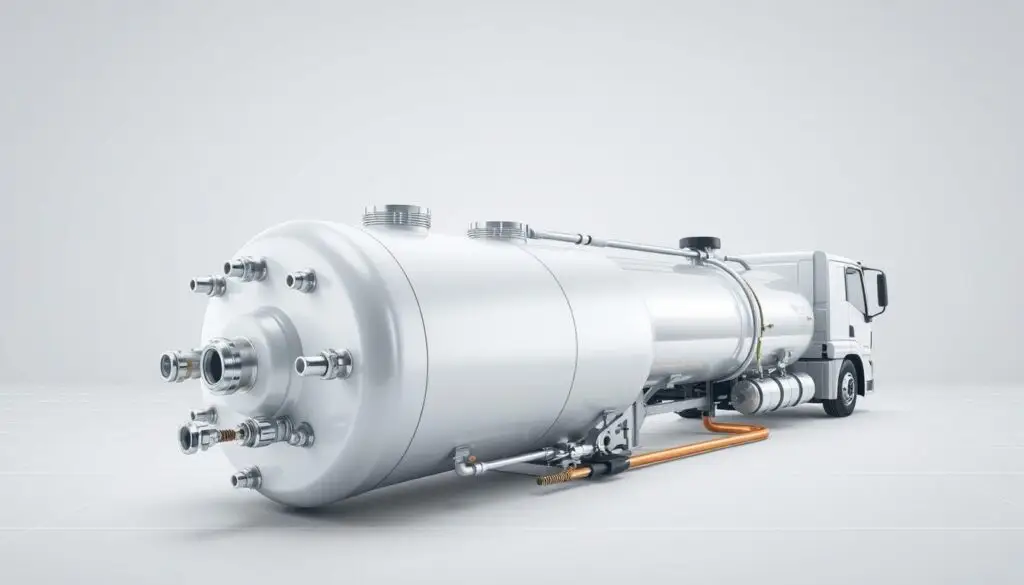 propane tank installation showing mounting brackets and fuel system components with cost breakdown