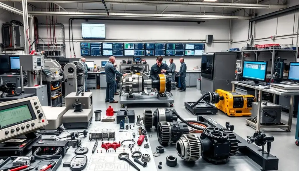 Quality control inspection of heavy-duty truck components in fleet maintenance facility