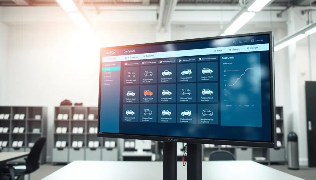 Real-time fleet maintenance notification system dashboard display