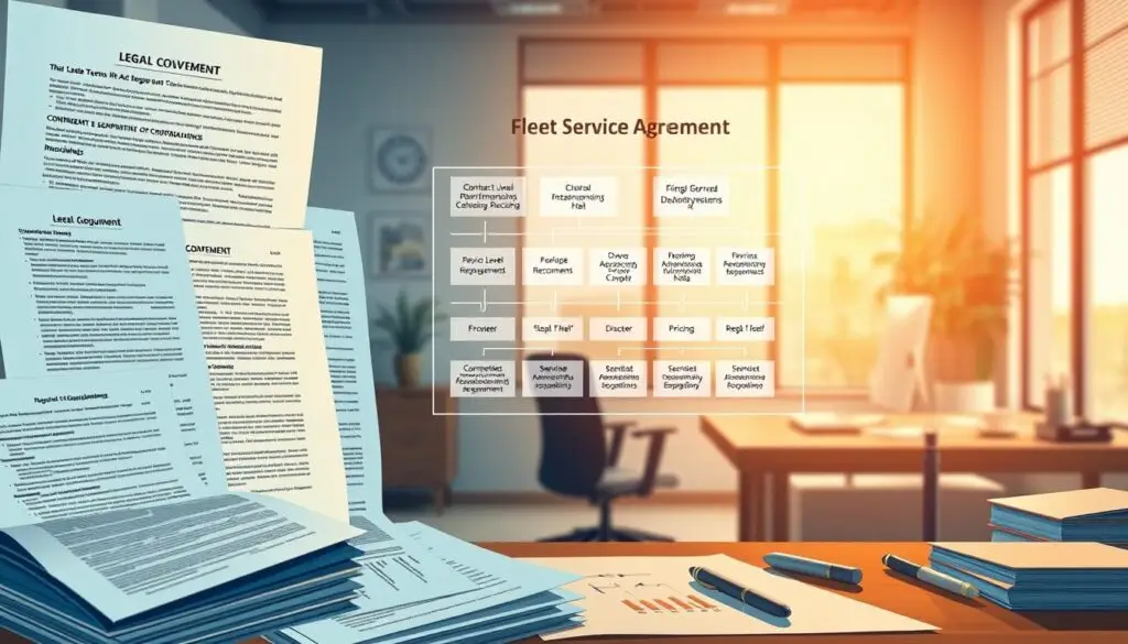 Service level agreement components for fleet maintenance contracts