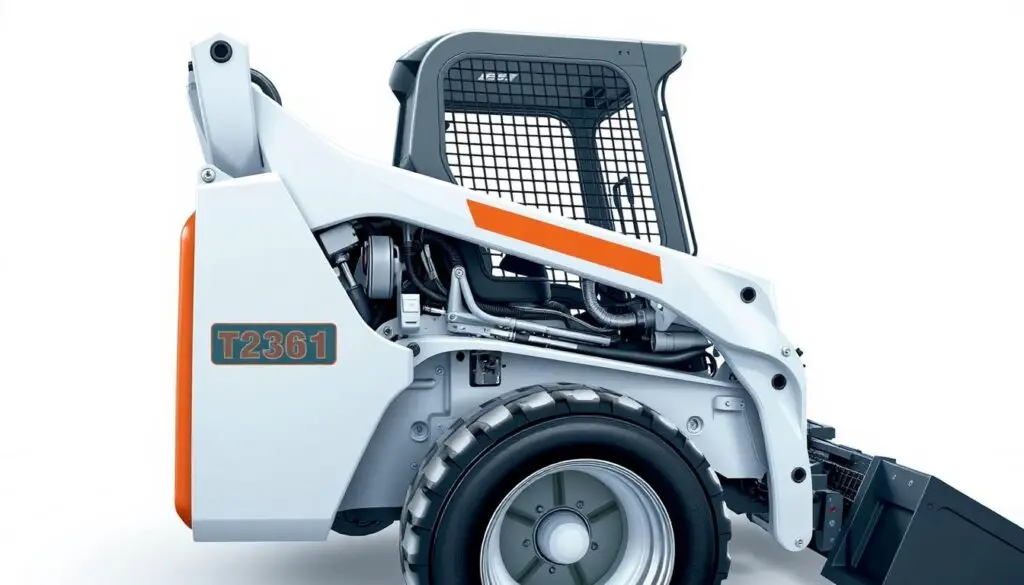 Skid steer loader demonstrating zero-radius turning capability on a construction site