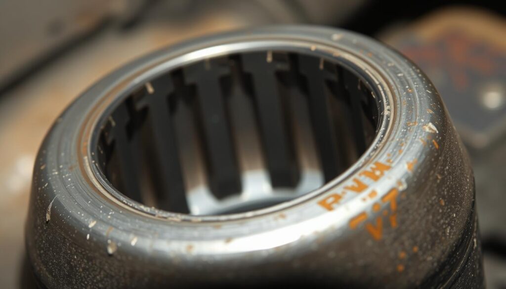 slip yoke wear inspection showing spline damage
