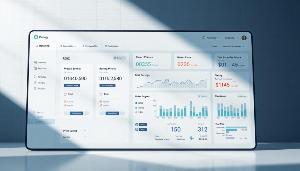 Software pricing comparison chart showing subscription tiers and per-technician costs for diesel shop management platforms