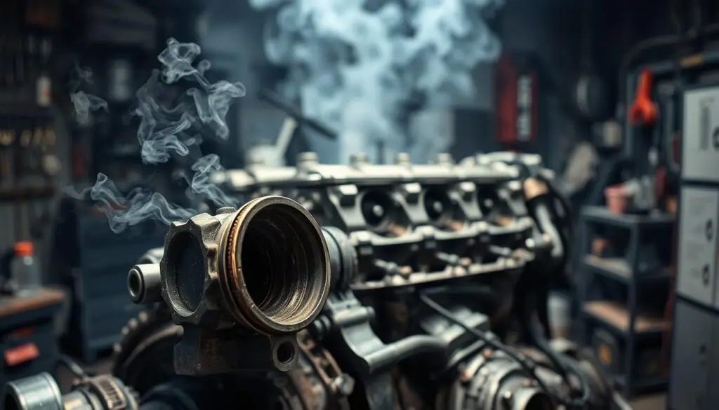 Diagnostic display showing stuck EGR valve causing power loss and performance issues