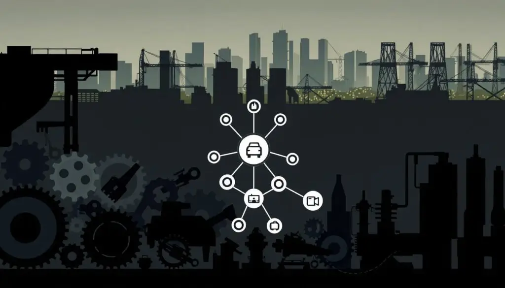 Supplier diversification strategy diagram showing multiple sourcing channels for heavy-duty parts