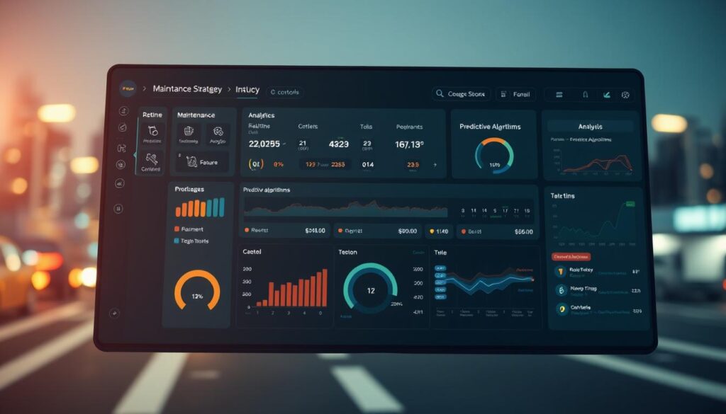 telematics platform dashboard showing maintenance strategy planning