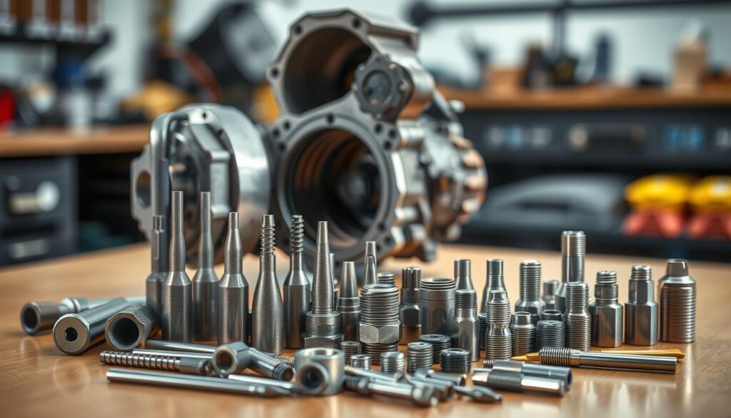 Professional thread repair kit selection showing metric and standard options for diesel equipment