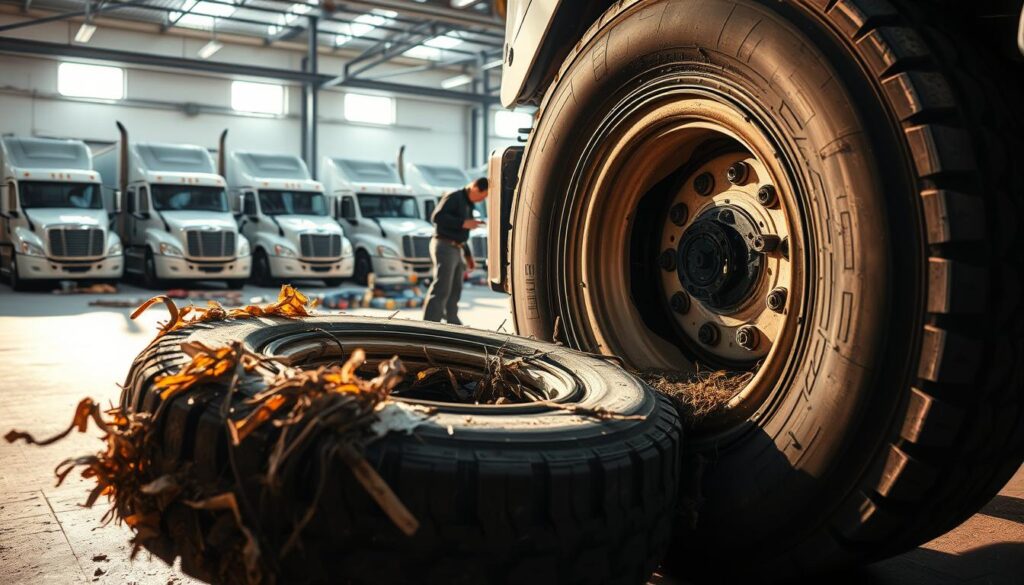 Tire blowouts and fleet repair expenses analysis for commercial trucks
