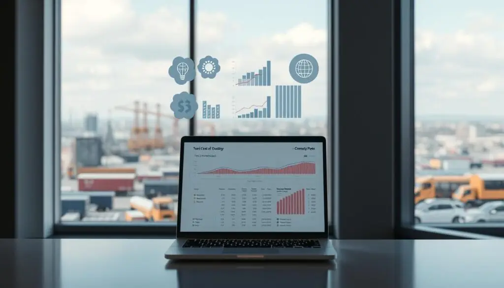 Fleet manager calculating total cost of ownership for OEM versus aftermarket parts decision