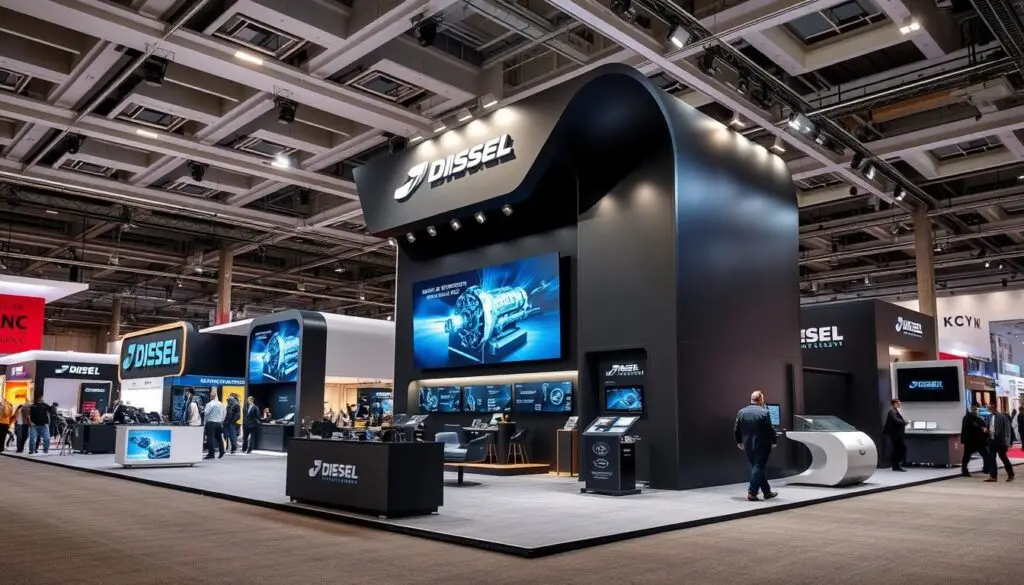 trade show booth design for diesel industry