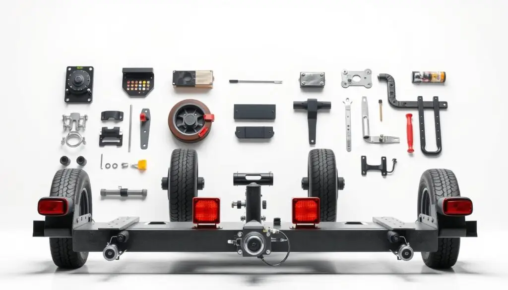 Commercial trailer maintenance checklist showing inspection points for DOT compliance