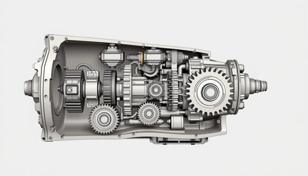Diesel technician diagnosing transmission slipping in heavy-duty truck