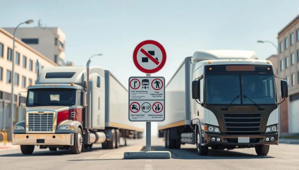 Heavy-duty diesel truck undergoing CARB emissions compliance inspection