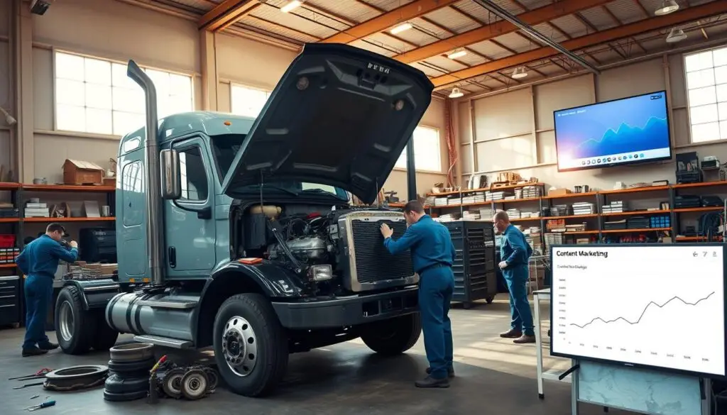 truck repair content marketing strategies for local SEO