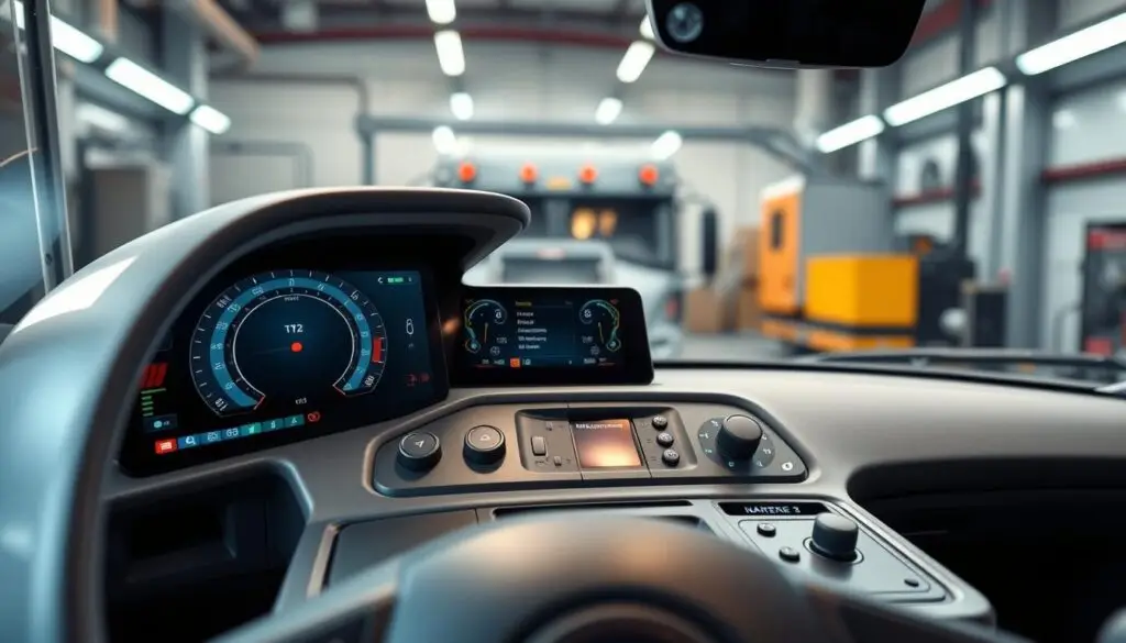 Customer portal dashboard interface showing real-time repair status and digital inspection reports for fleet vehicles