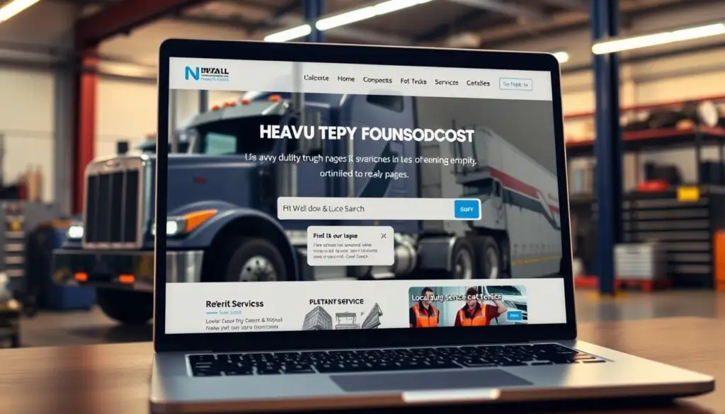 truck repair website optimization with location-specific service pages