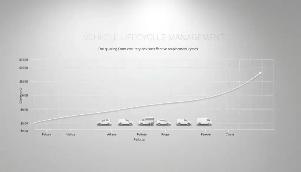 Vehicle lifecycle management chart showing optimal replacement timing