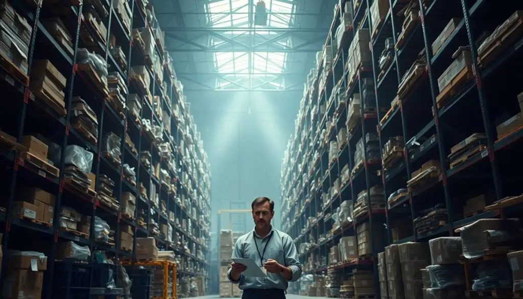Warehouse worker conducting manual inventory count highlighting accuracy challenges