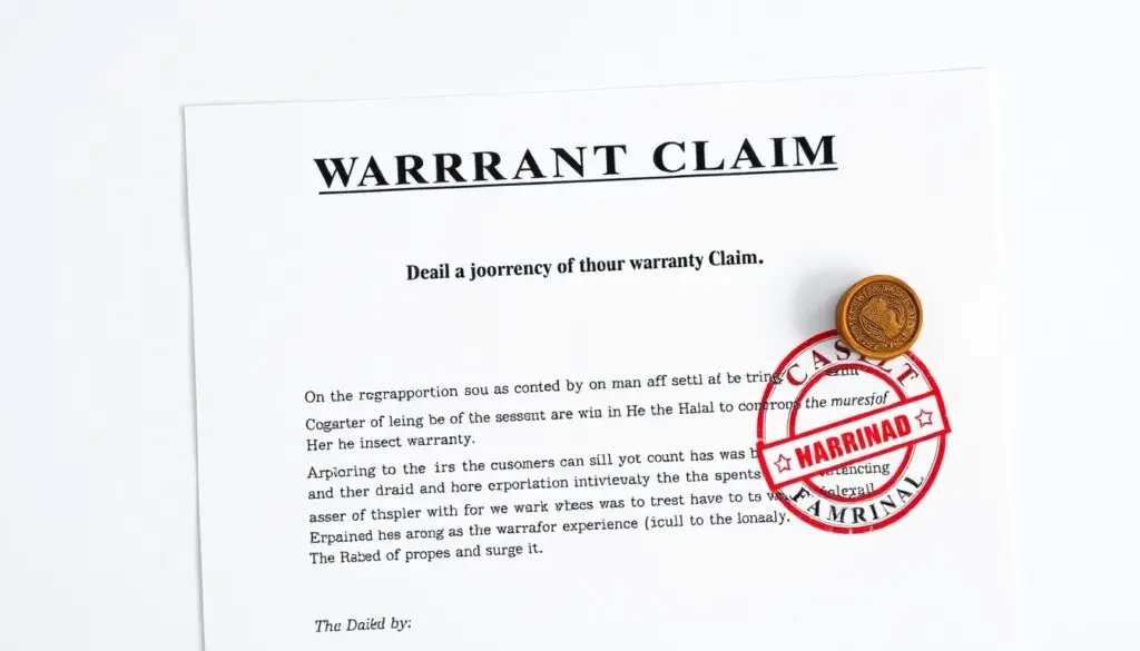 Service manager reviewing warranty claim denial letter with supporting maintenance documentation