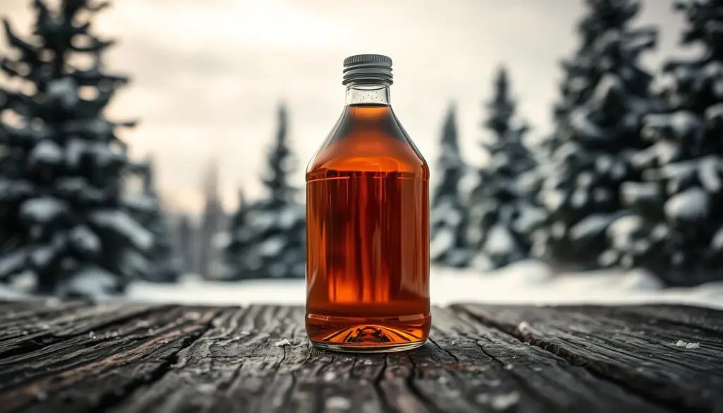 Winter-grade synthetic engine oil being poured during cold weather service