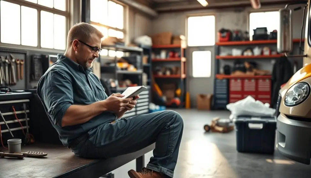 Calendar showing compressed workweek and flexible scheduling options for shop technicians