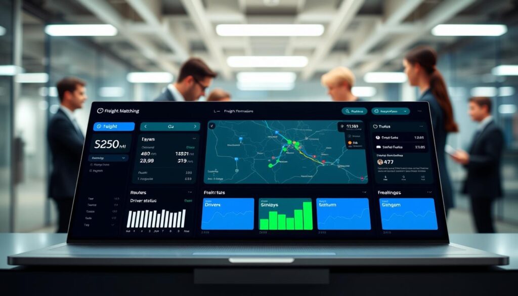 Uber Freight mobile app showing upfront pricing and instant booking features