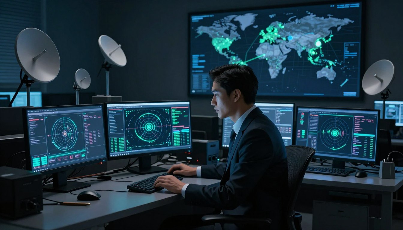 GPS signal manipulation detection showing tracking anomalies on fleet management systems