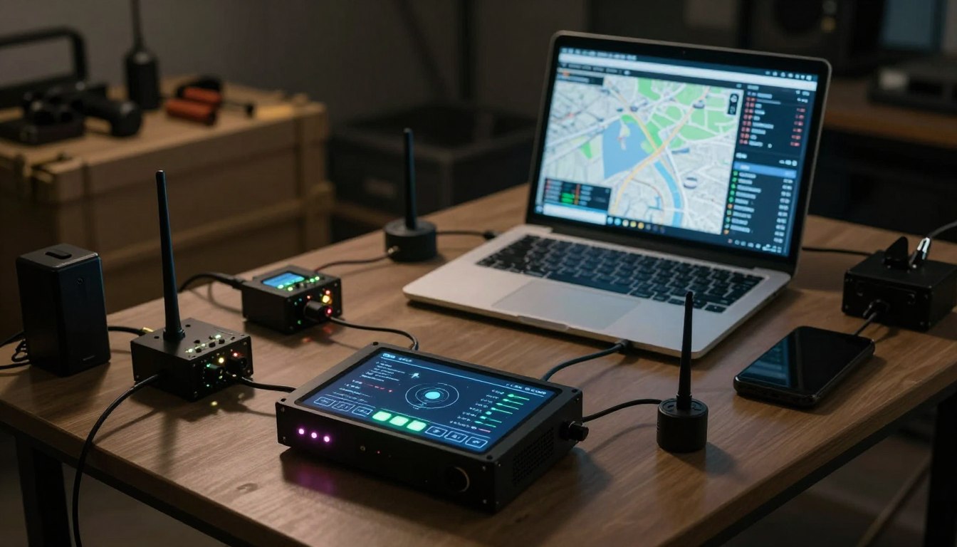 GPS jamming and spoofing devices used by cargo thieves to defeat fleet tracking
