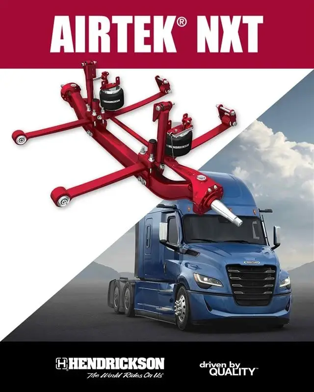 Hendrickson AIRTEK NXT advanced air suspension system for commercial trucks