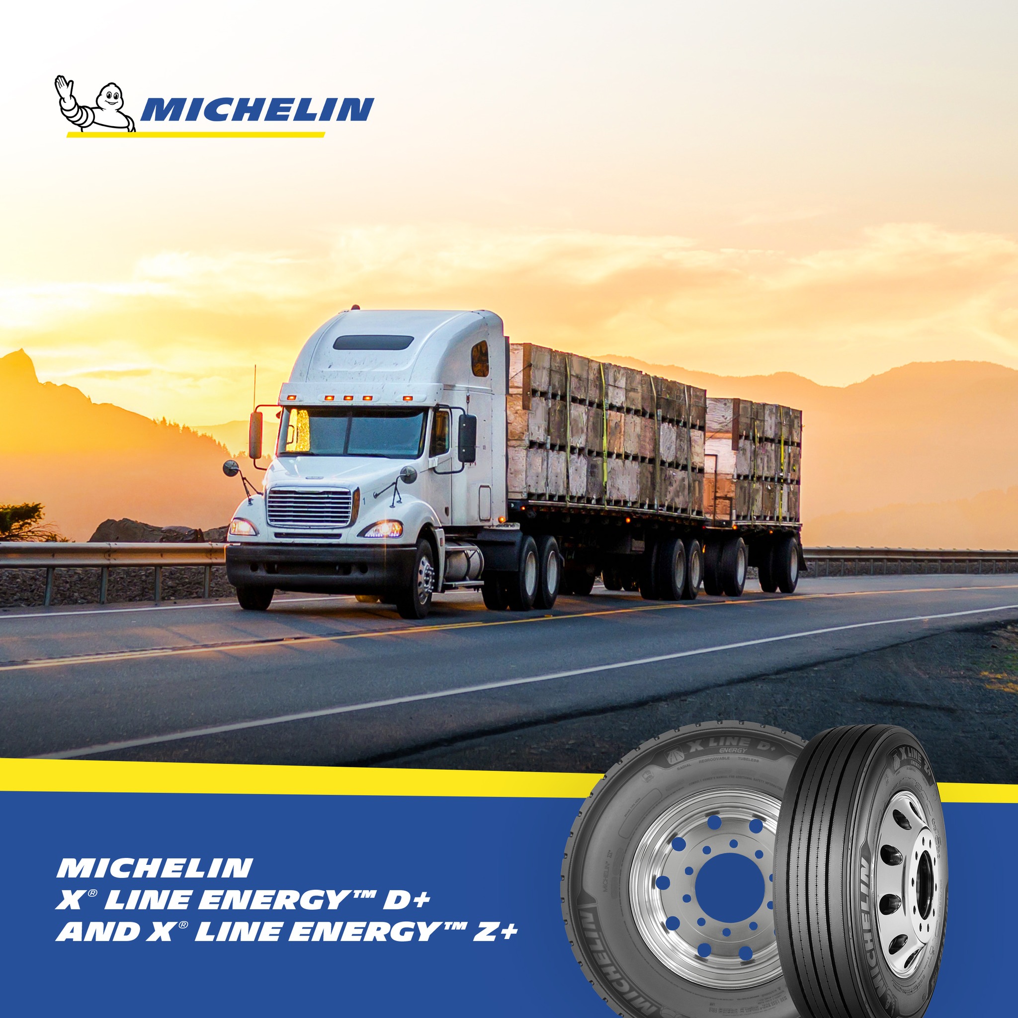 Michelin commercial truck tires engineered for freight transportation performance