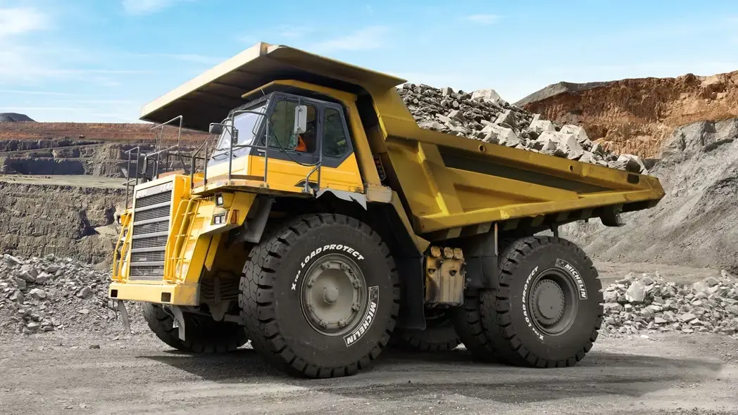 Michelin XTRA LOAD rigid dump truck tire for construction and heavy-duty applications