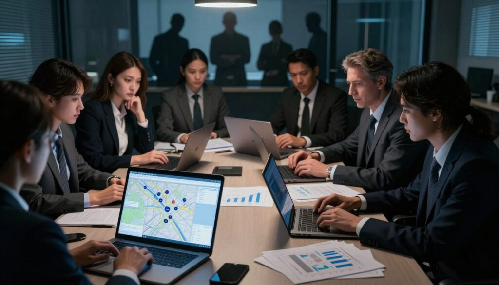 Diagram showing how criminals execute cargo theft using stolen MC numbers