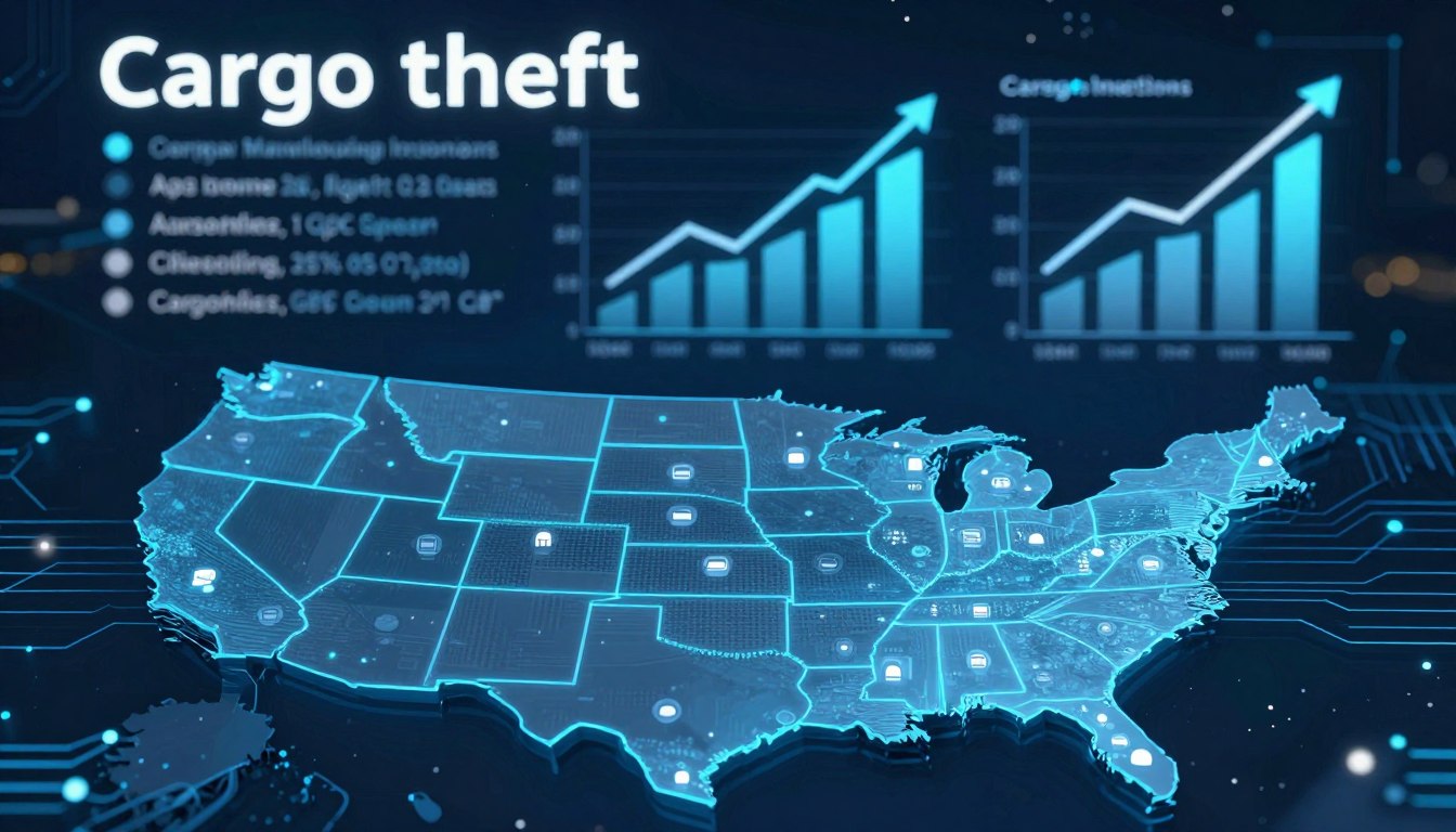 U.S. cargo theft statistics showing rise in cyber-enabled and GPS manipulation incidents