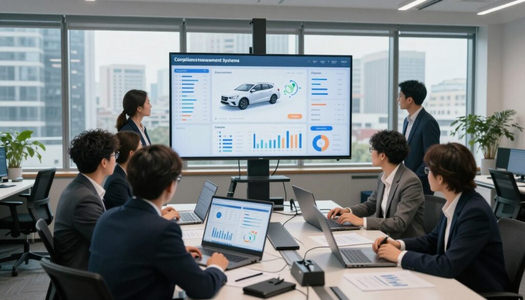 Compliance management systems supporting fleet operations and regulatory adherence