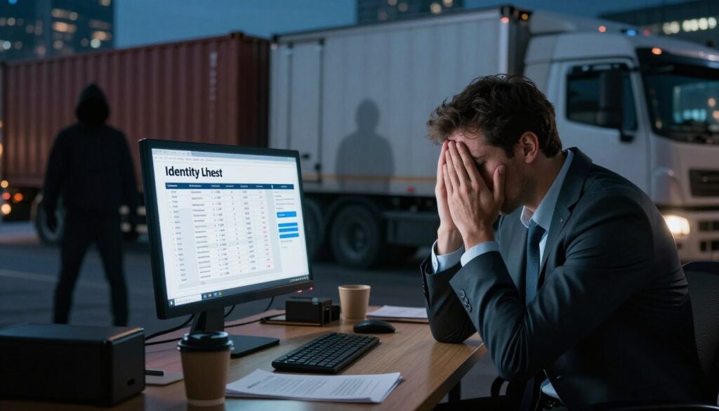 Chart showing financial losses from identity theft in the trucking industry