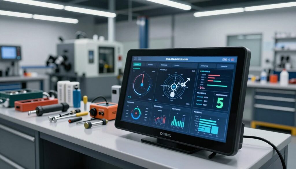 Fleet management dashboard displaying predictive maintenance alerts and component health scores